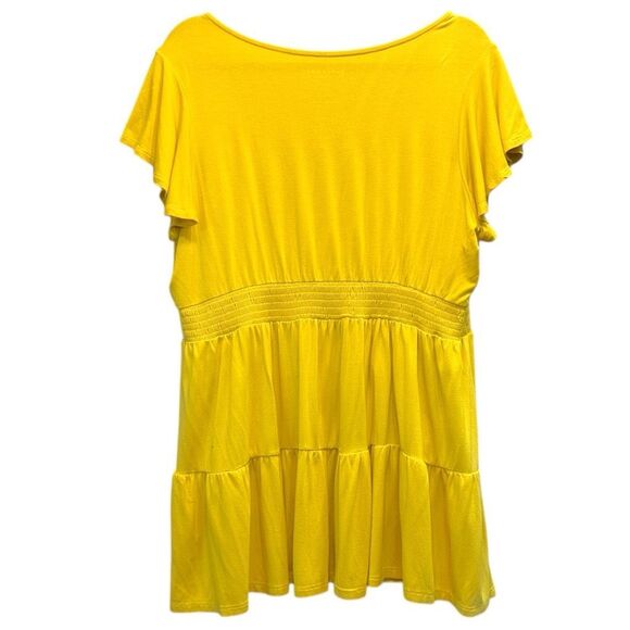 Torrid Yellow Super Soft Tie Front Keyhole Babydoll Top Size 2 2XL - Picture 7 of 11